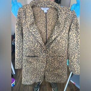 Old Navy Faux Fur Leopard Print Jacket